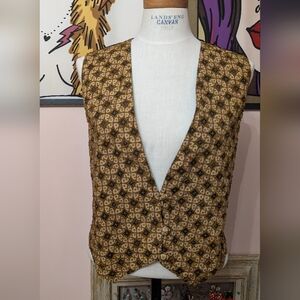 the Halsey collection Women's Brown Patterned Vest